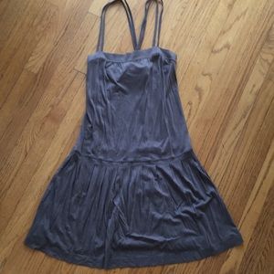 Gray Vince cotton tank top dress
